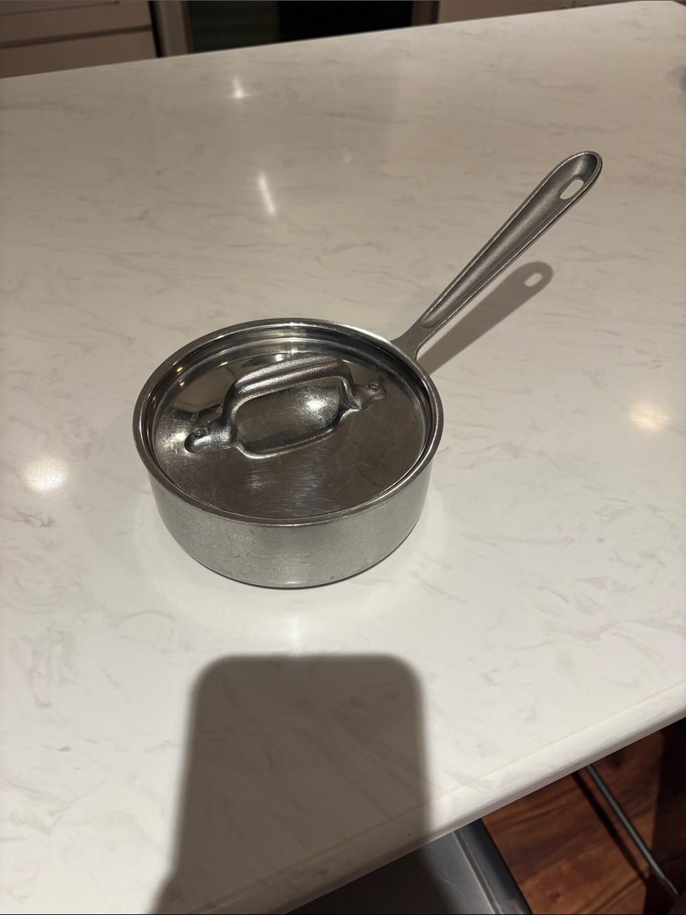 Stainless Steel Saucepan with Lid - Silver